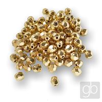 Brúsené guliky 4 mm Zlatá (00030-26200) 100 ks