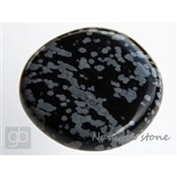 Obsidian oblákový placka (37,9x36,4x10,2 mm)