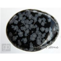 Obsidian oblákový placka (38,9x35,7x11,5 mm)