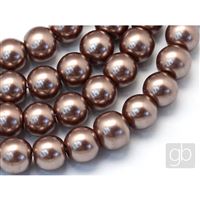 Korálky voskované perly O4 mm Hnedá VO4017