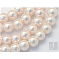 Korálky voskované perly O6 mm Béová VO6036