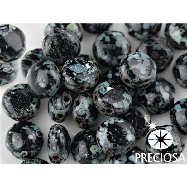 PRECIOSA Candy korlky 8mm 10 ks ierna traver (23980 86800) CAN8048