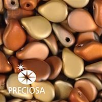 Preciosa PIP korálky 5 x 7 mm 25 ks Zlatá MAT 00030-98842