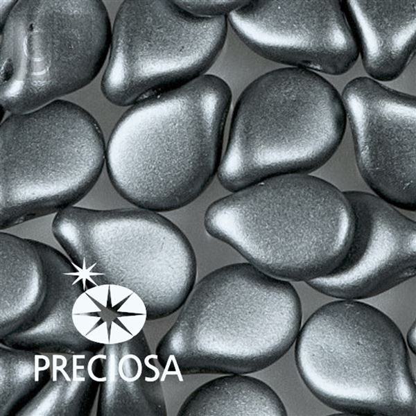 Preciosa PIP korlky 5 x 7 mm 25 ks Siv  02010 25037