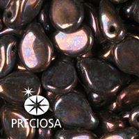 Preciosa PIP korálky 5 x 7 mm 25 ks Hnedá 23980-15780