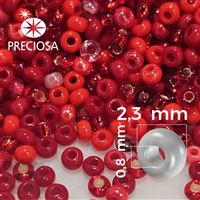 Preciosa rokajl MIX 10/0 2,3 mm 50 g PRM021 ervená