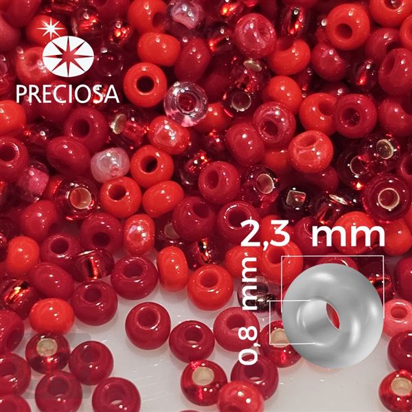 Preciosa rokajl MIX 10/0 2,3 mm 50 g PRM021 erven