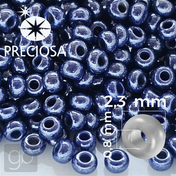 Preciosa rokajl 10/0 2,3 mm 50 g Modr 33061