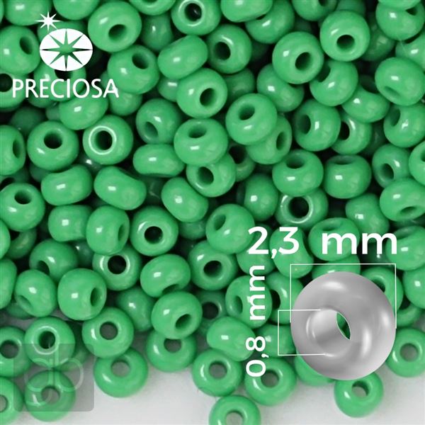 Preciosa rokajl 10/0 2,3 mm 50 g Zelen 53250