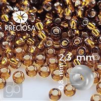 Preciosa rokajl 10/0 2,3 mm 50 g Hnedá 17110