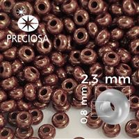 Preciosa rokajl 10/0 2,3 mm 50 g Hnedá 93195