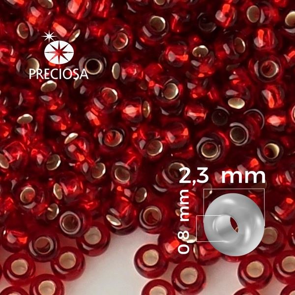 Preciosa rokajl 10/0 2,3 mm 50 g erven 97090