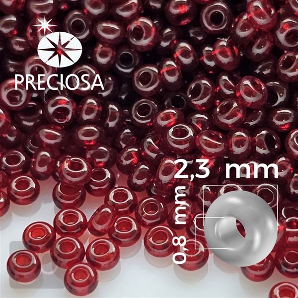 Preciosa rokajl 10/0 2,3 mm 50 g erven 90120