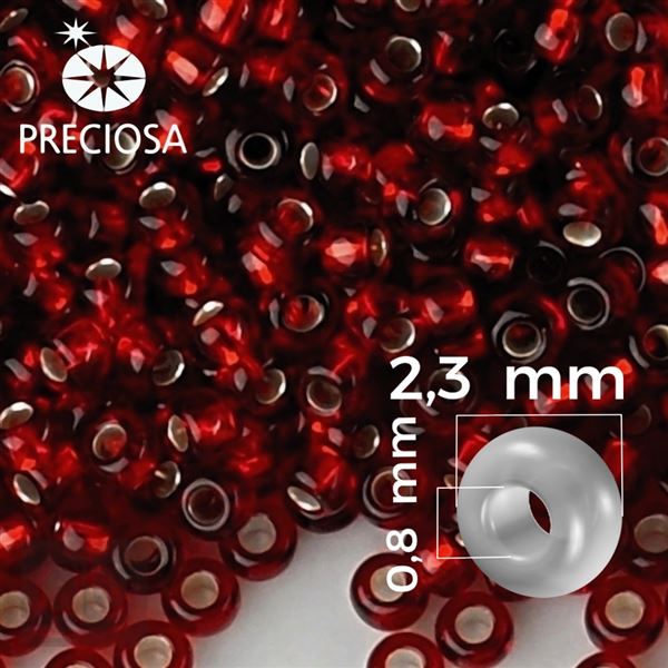 Preciosa rokajl 10/0 2,3 mm 50 g erven 97120