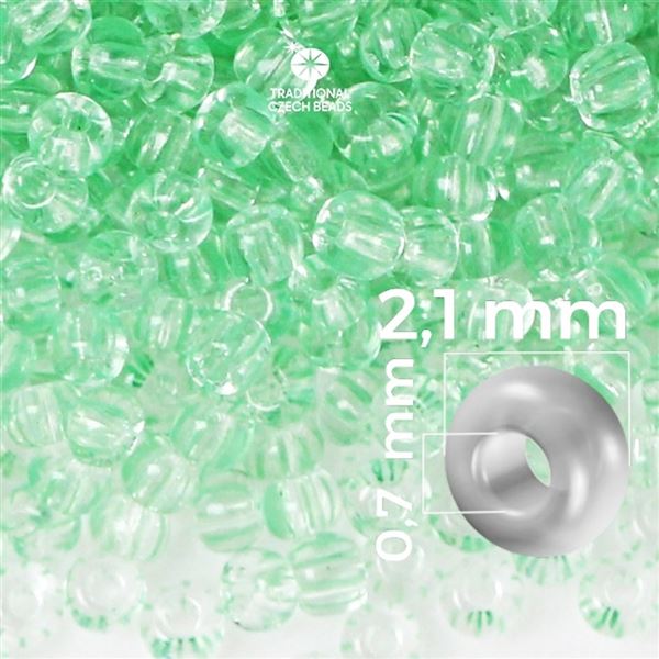 Preciosa STRIPED 11/0 2,1 mm 50 G ra Zelen 00851 50 g