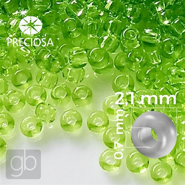 Preciosa rokajl 11/0 2,1 mm 50 g Zelen 50220