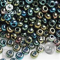 Preciosa rokajl 11/0 2,1 mm 50 g IRIS Zelená 59155