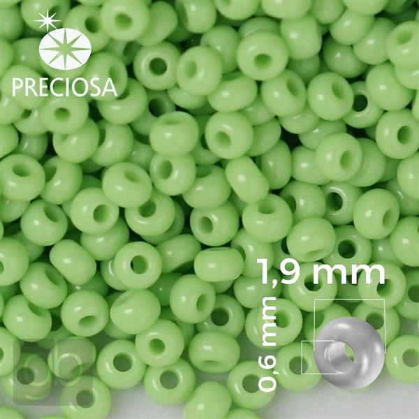 Preciosa rokajl 12/0 1,9 mm 50 g Zelen 53410