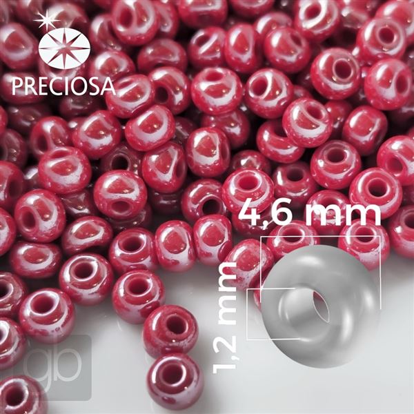 Preciosa rokajl 5/0 4,6 mm 50 g erven 98190