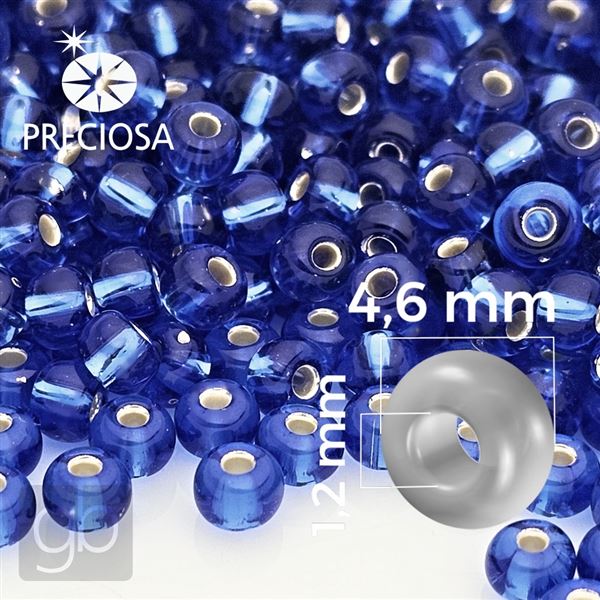 Preciosa rokajl 5/0 4,6 mm 50 g Modr 37050