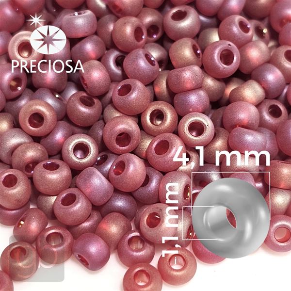 Preciosa rokajl 6/0 4,1 mm 20 g erven 91070