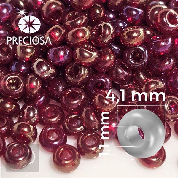 Preciosa rokajl 6/0 4,1 mm 20 g erven 91120