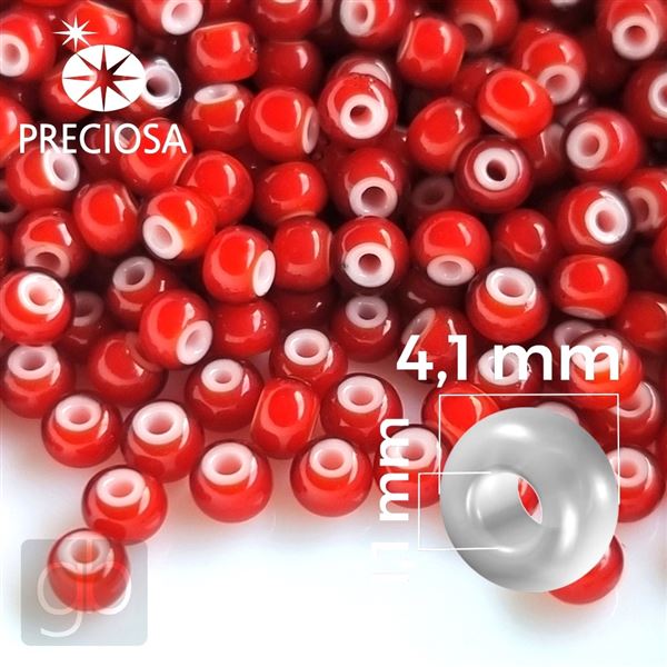 Preciosa CORNELIAN 6/0 4,1 mm 20 g erven 93730