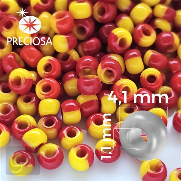 Preciosa HARLEQUIN rokajl 6/0 4,1 mm 20 g lt erven 83790