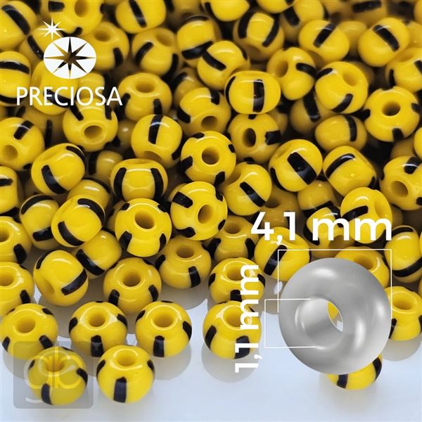 Preciosa STRIPED rokajl 6/0 4,1 mm 20 g lt ern 83490