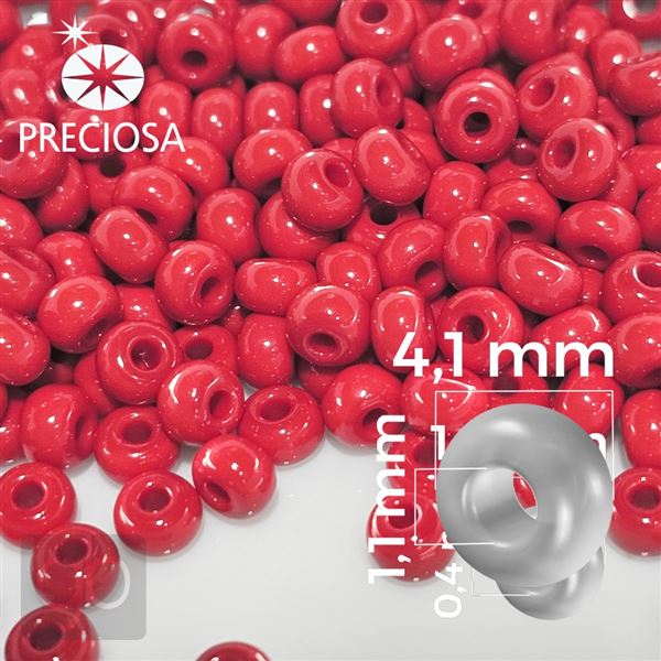 Preciosa rokajl 6/0 4,1 mm 20 g erven 93190