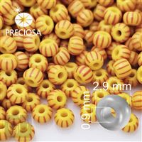 Preciosa STRIPED rokajl 80 2,9 mm 50 g lutá ervená 83971