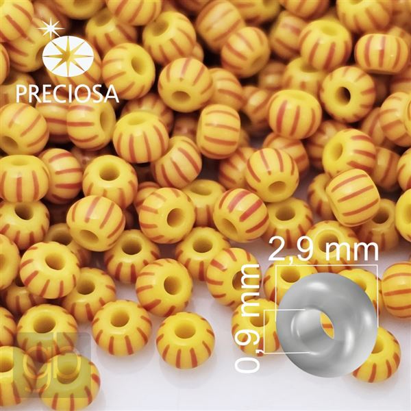 Preciosa STRIPED rokajl 80 2,9 mm 50 g lut erven 83971