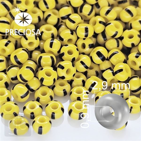 Preciosa STRIPED 8/0 2,9 mm 50 g lt ierna 83500