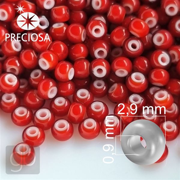 Preciosa CORNELIAN rokajl 8/0 2,9 mm 50 g erven 93730