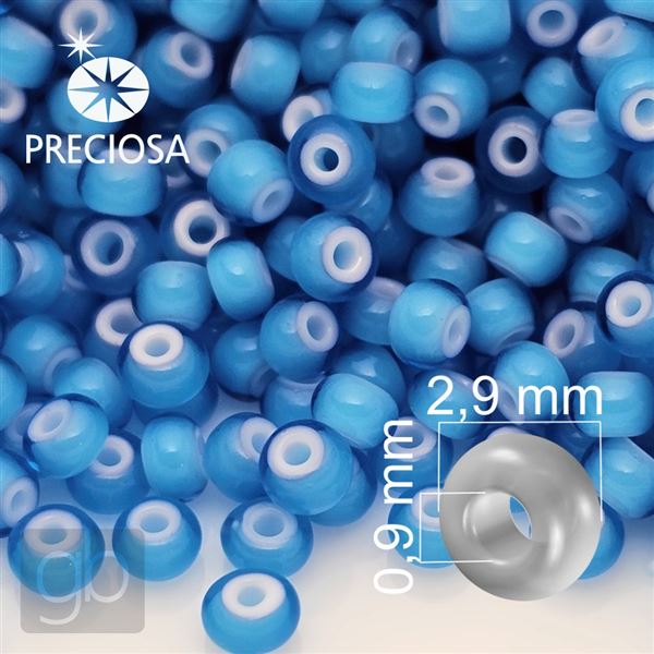 Preciosa CORNELIAN 8/0 2,9 mm 50 g Modr 63715