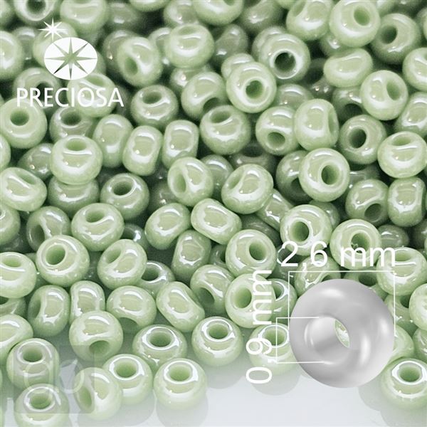 Preciosa rokajl 9/0 2,6 mm 20 g Zelen 58410