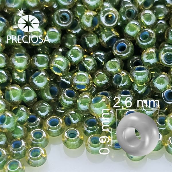 Preciosa rokajl 9/0 2,6 mm 20 g Zelen 81014