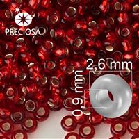 Preciosa rokajl 9/0 2,6 mm 20 g ervená 97090