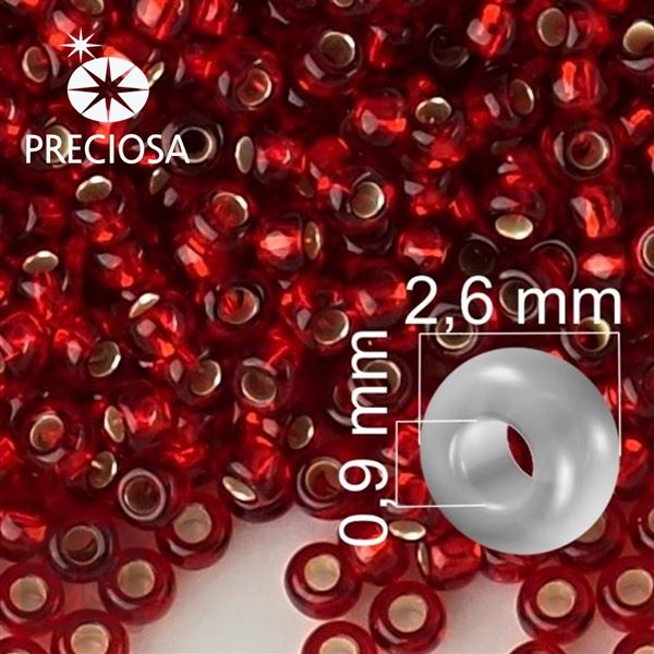 Preciosa rokajl 9/0 2,6 mm 20 g erven 97090