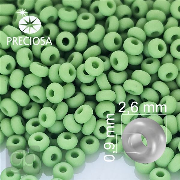 Preciosa rokajl 9/0 2,6 mm 20 g Zelen MATT 53230