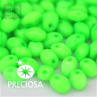 Preciosa SOLO korálky 2,5 x 5 mm Zelená NEON 03000-36756 10 g