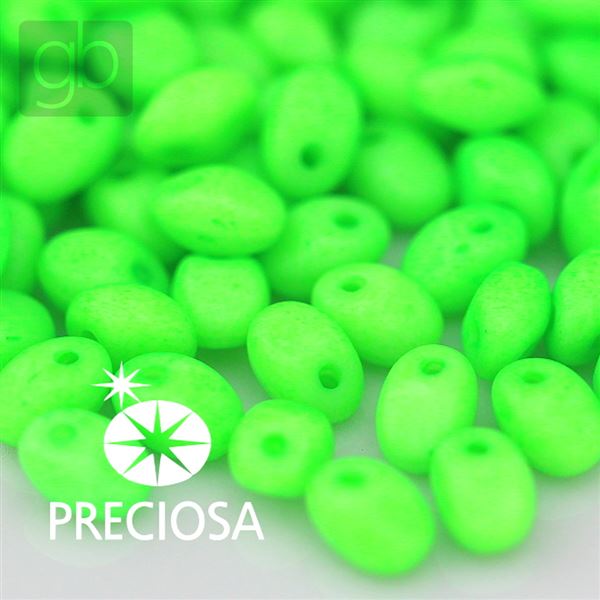 Preciosa SOLO korlky 2,5 x 5 mm Zelen NEON 03000-36756 10 g