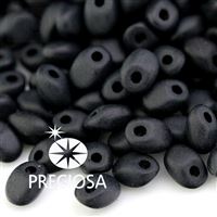 Preciosa SOLO korálky 2,5 x 5 mm ierna MATT 23980-84110 10 g